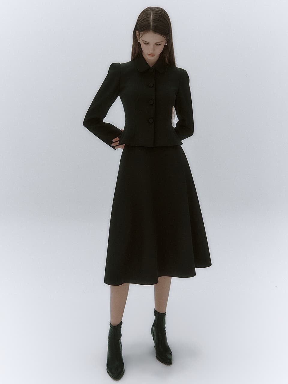 Fitted A midi skirt