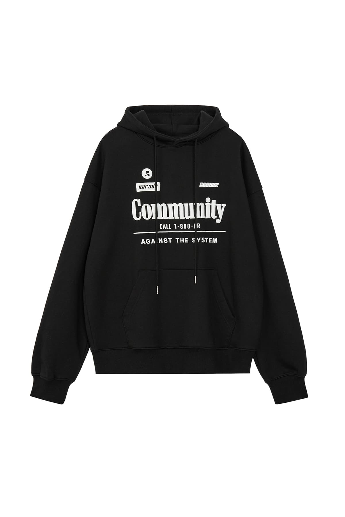 RR COMMUNITY OVERSIZED HOODIE - BLACK