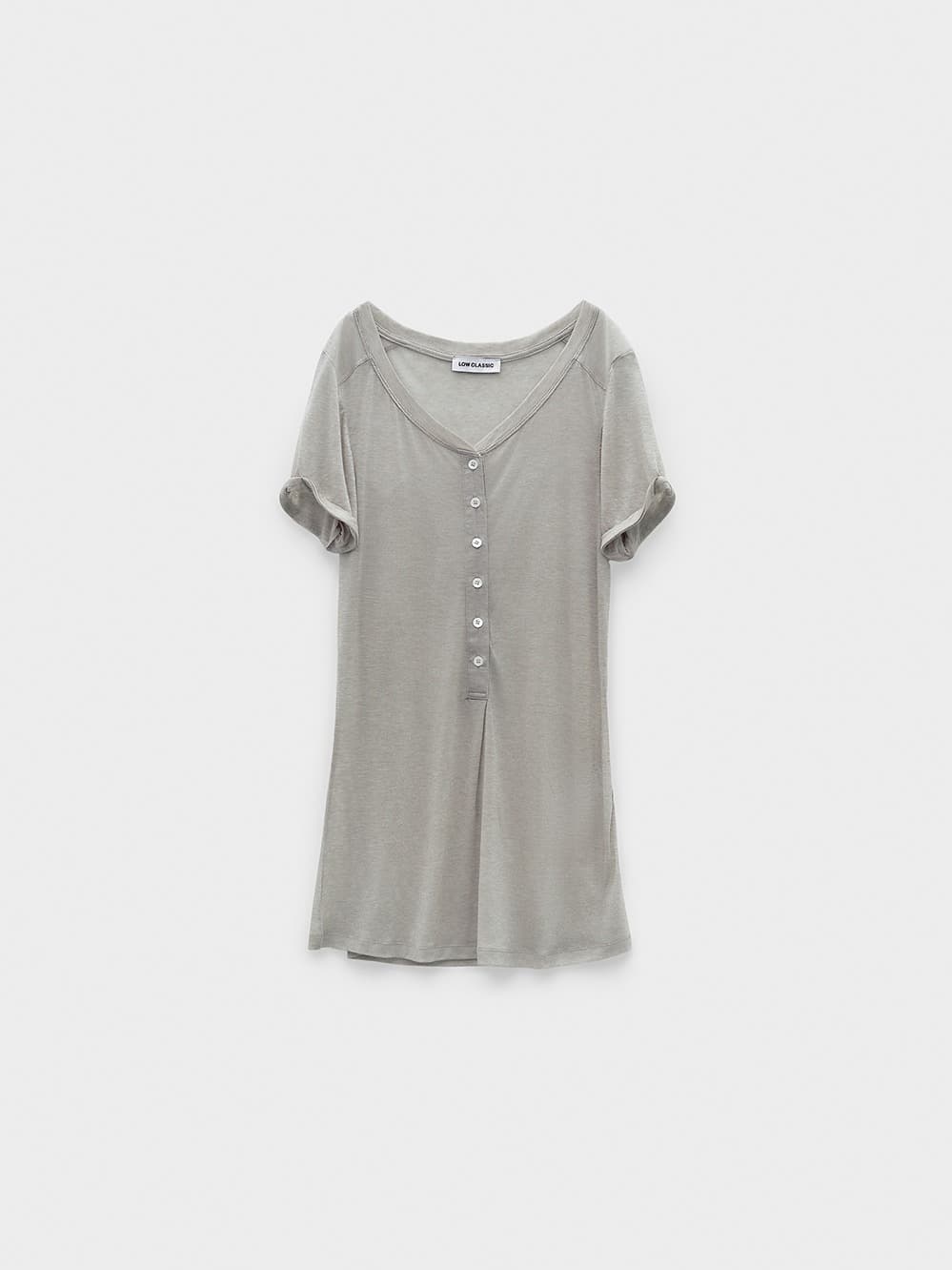 Button-Up Jersey Long T-Shirt_Oatmeal