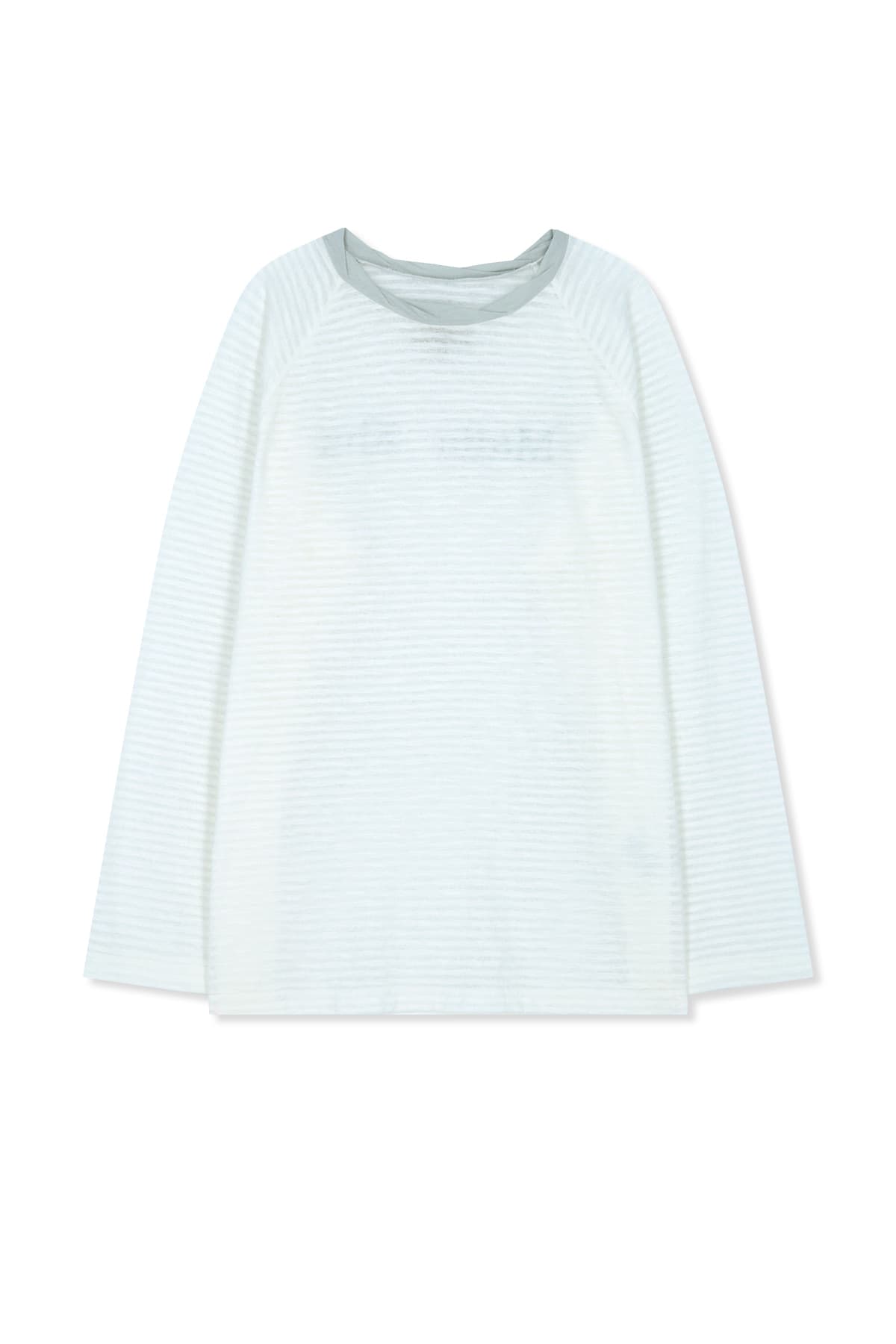 TWIST BOAT NECK STRIPE LOGO TOP IN WHITE