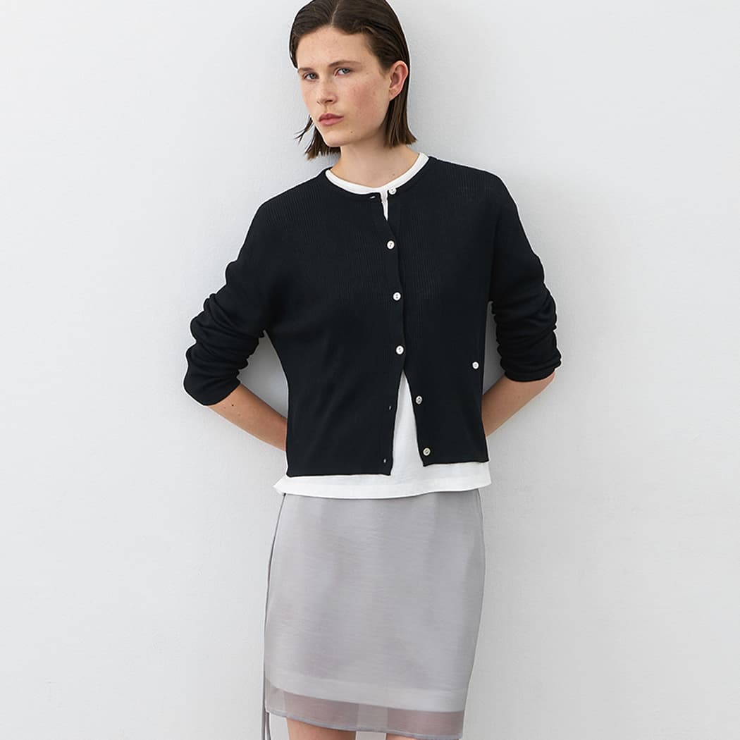 (Z-CD-2223)ESSENTIAL NOAH CROP CARDIGAN