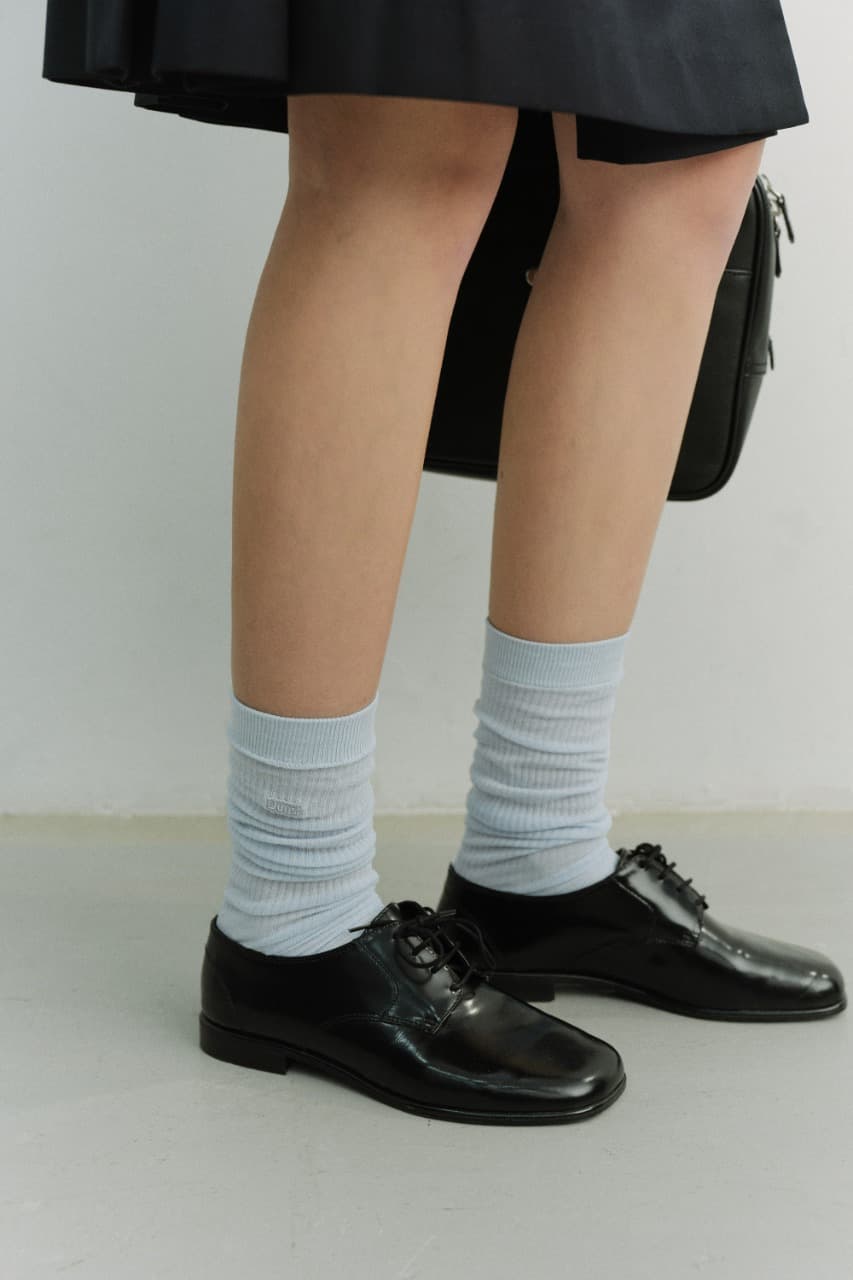 SHEER KNEE SOCKS PALE BLUE_UDSS6E201B1