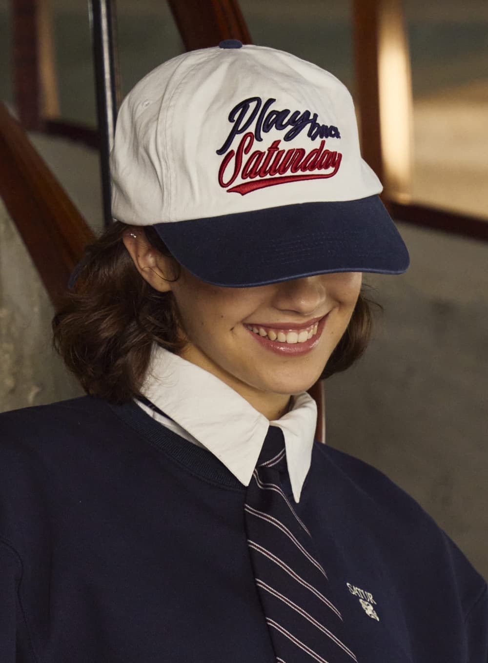 90s Playback Contrast Ball Cap - Navy