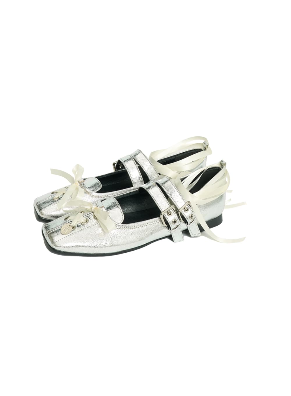 BALLERINA FLAT_SILVER