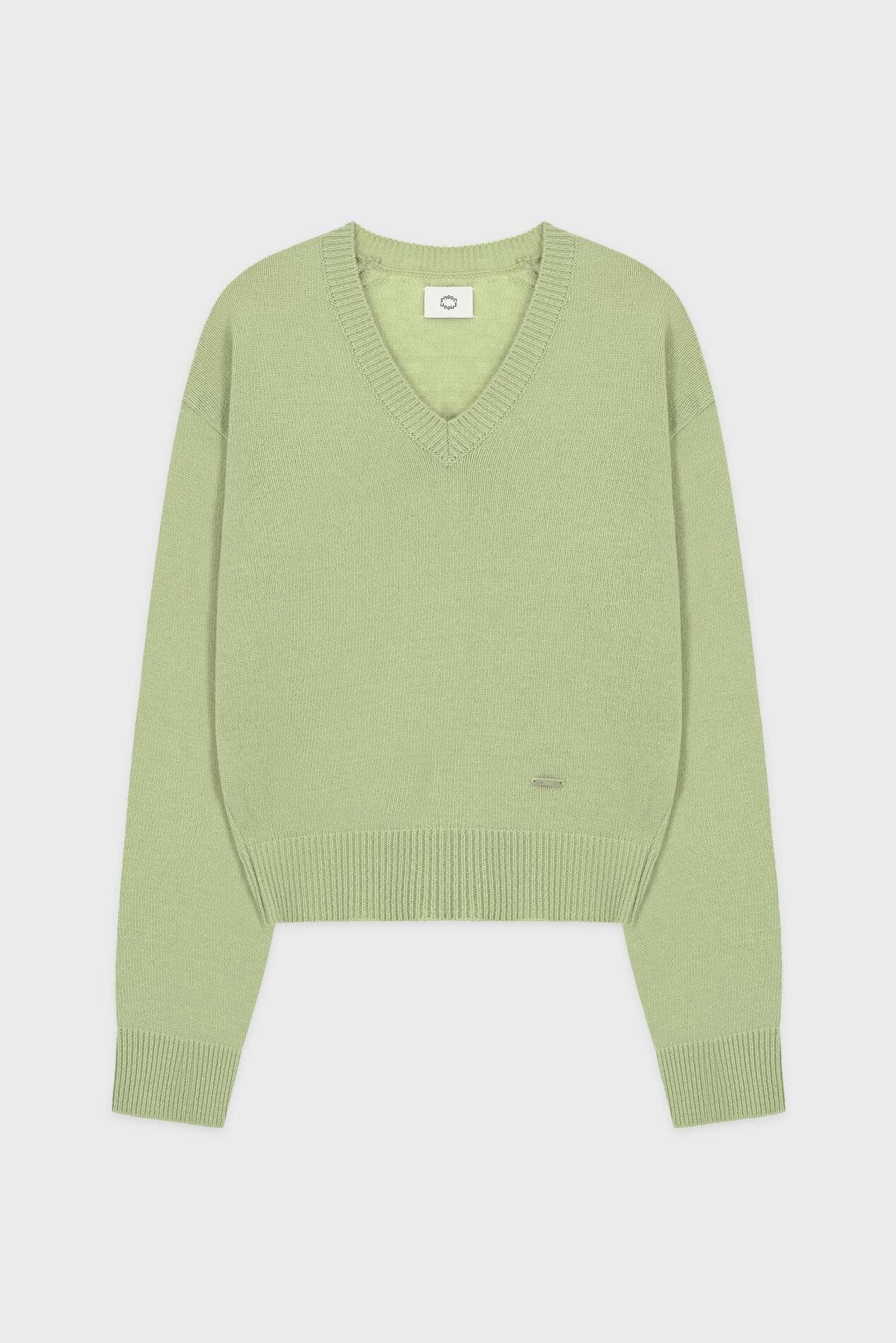 V-Neck Basic Knit (Melon)