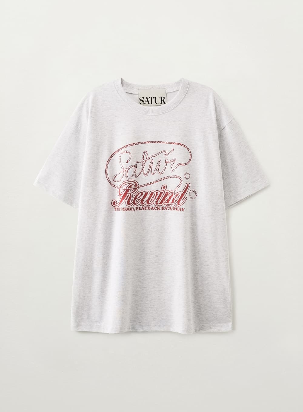 Rewind Graphic T-shirt - Melange White