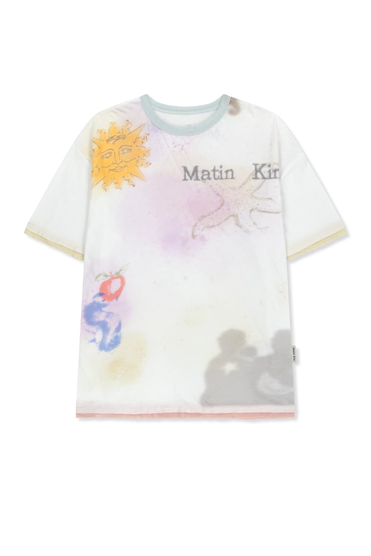 SKETCH GRAFFITI OVER FIT TOP IN WHITE