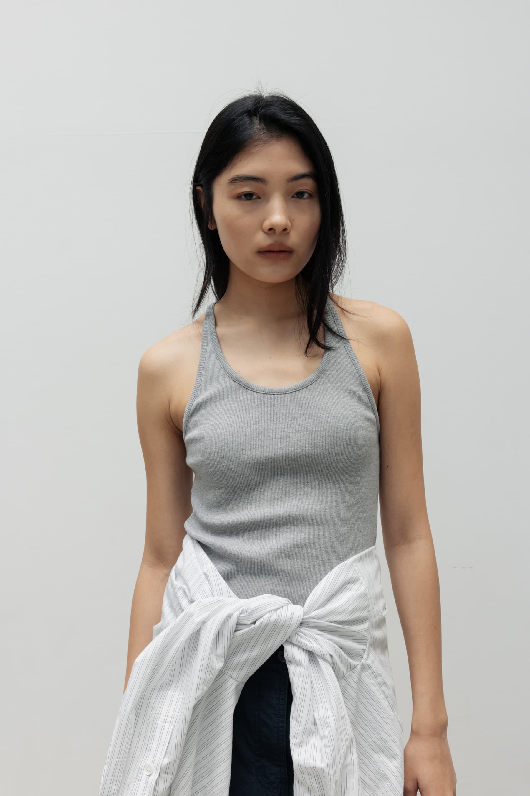 Essential Halter Top (Melange Grey)