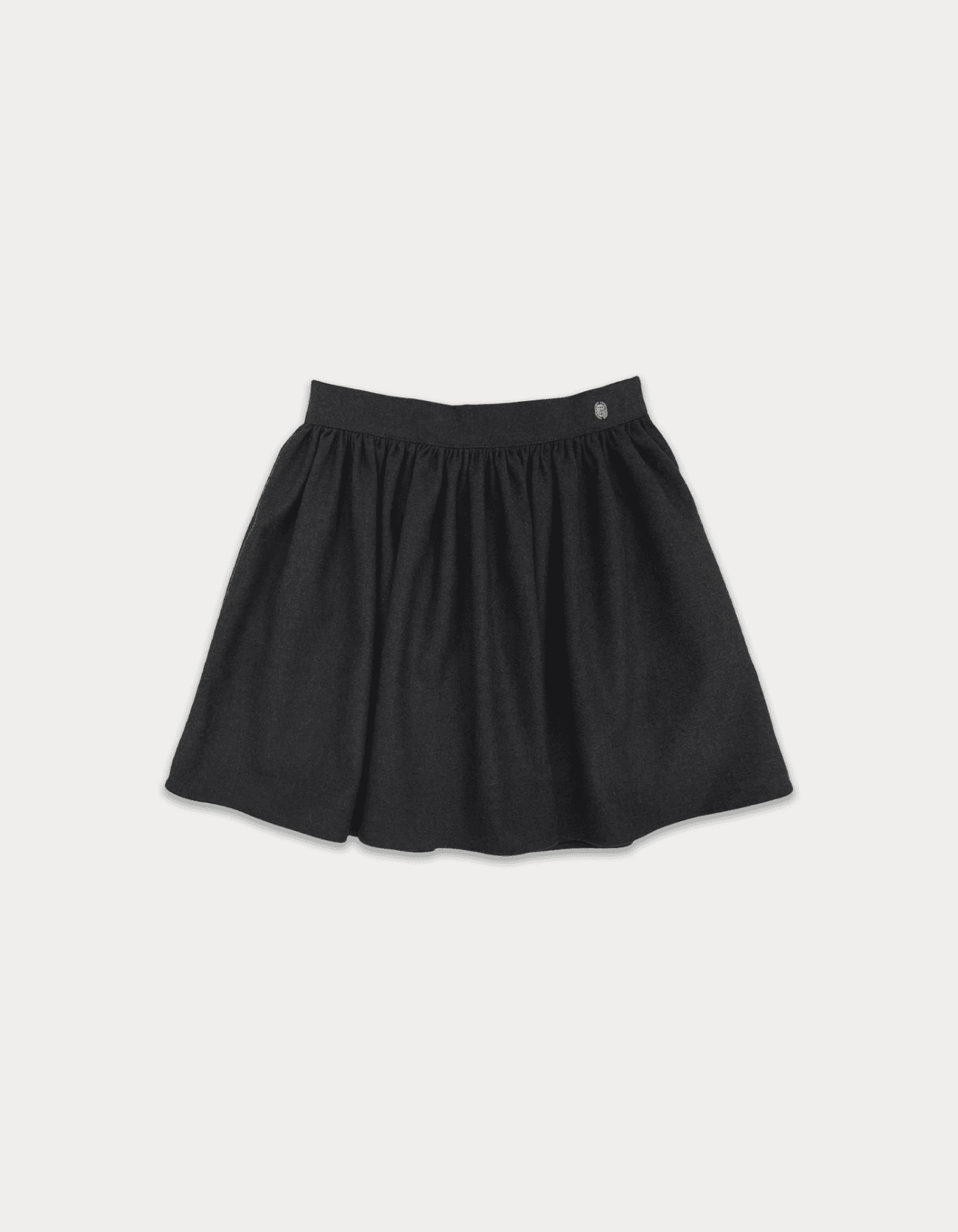 8th / Shirring heart mini skirt - charcoal