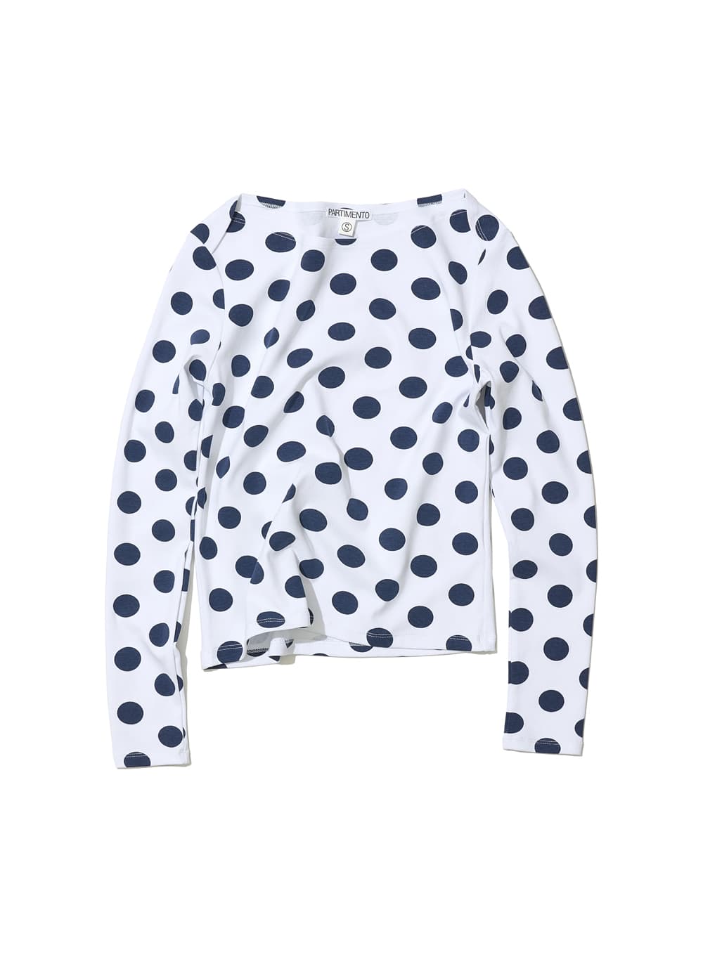DOT ALL OVER PRINTED LONG SLEEVE TEE_WHITE