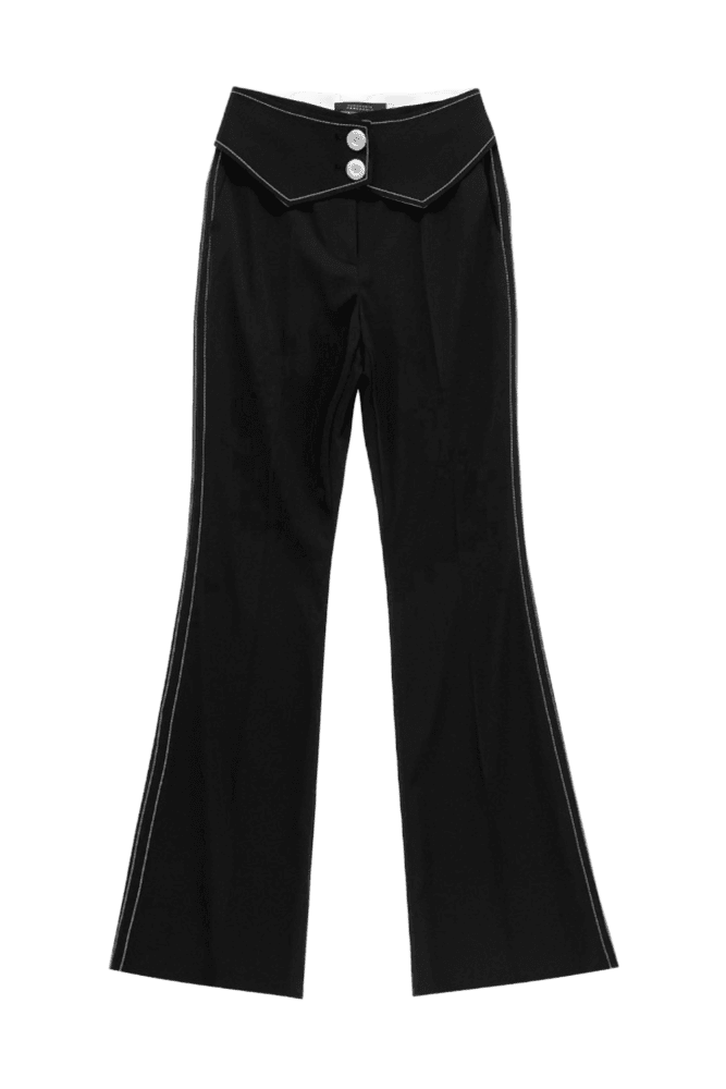 Button slacks (Black)