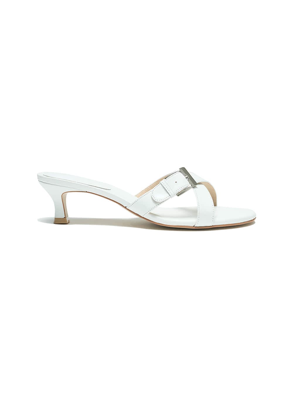 CUT-OUT STRAPPY MULES_WHITE