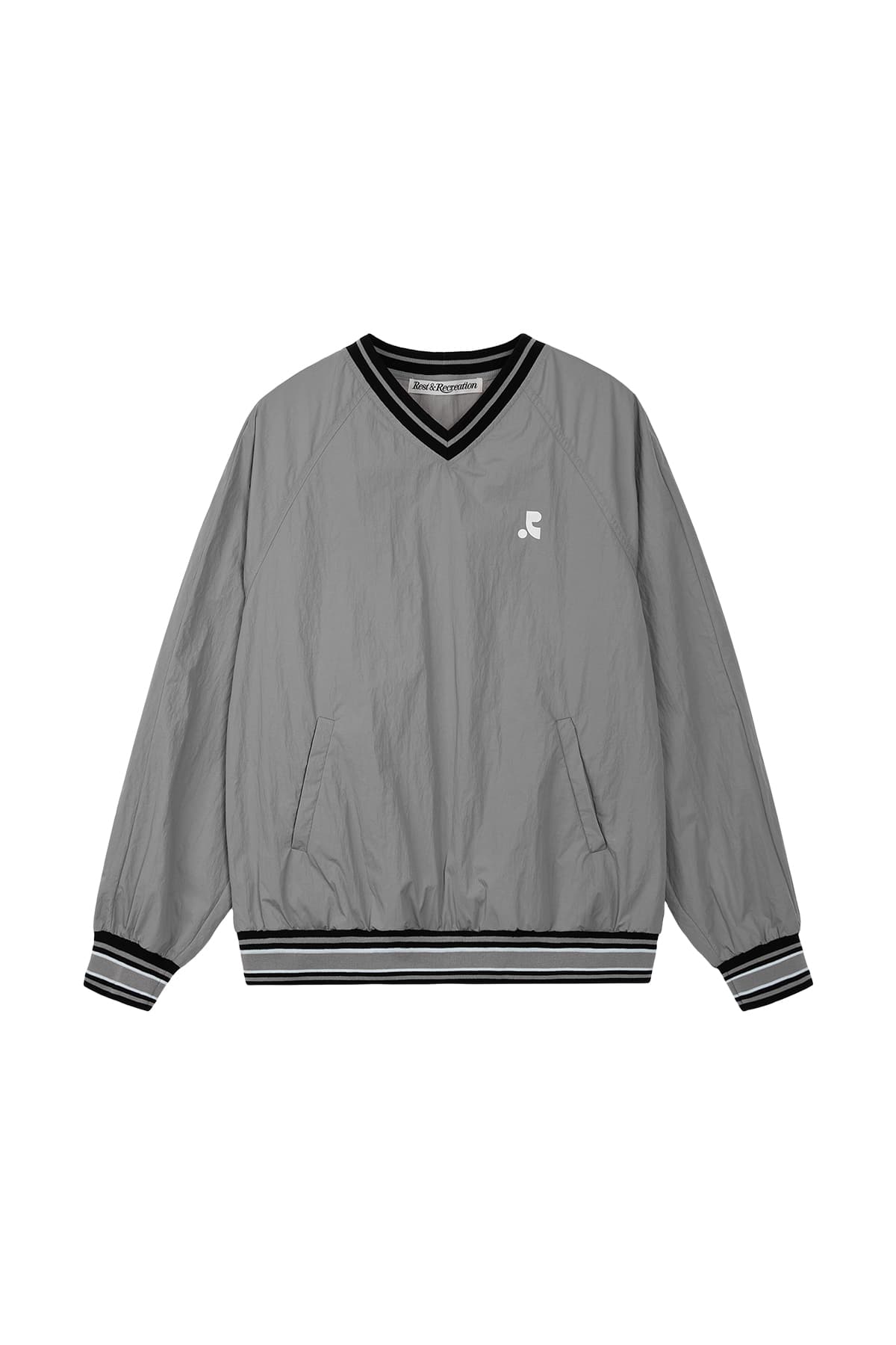 V-NECK WIND SHIRT - GREY