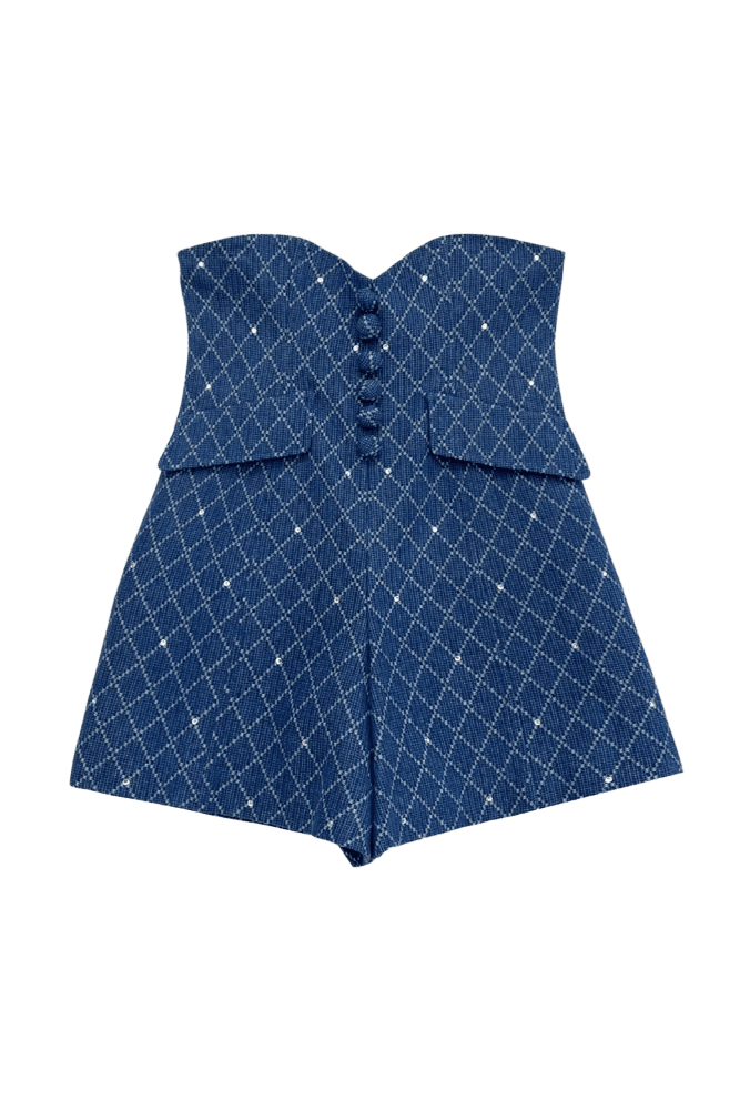 High-Waisted Shorts (Blue)