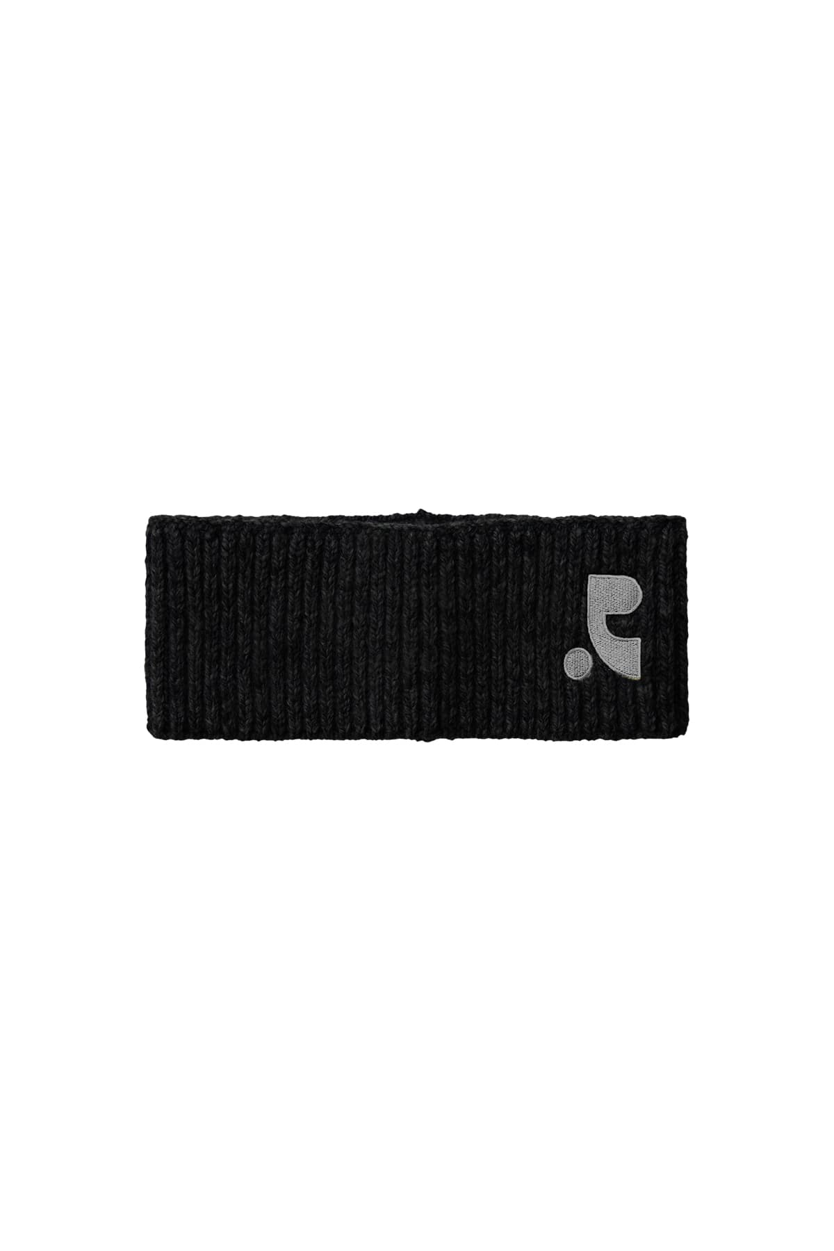 LOGO KNIT HAIR BAND - BLACK
