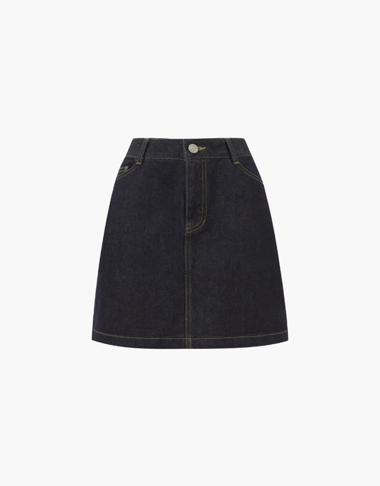 denim mini skirt - indigo