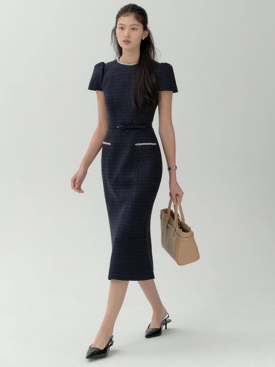 Trimming Bud Mermaid Dress(5Color)[Navy M, Cream L 5/15 예약배송]