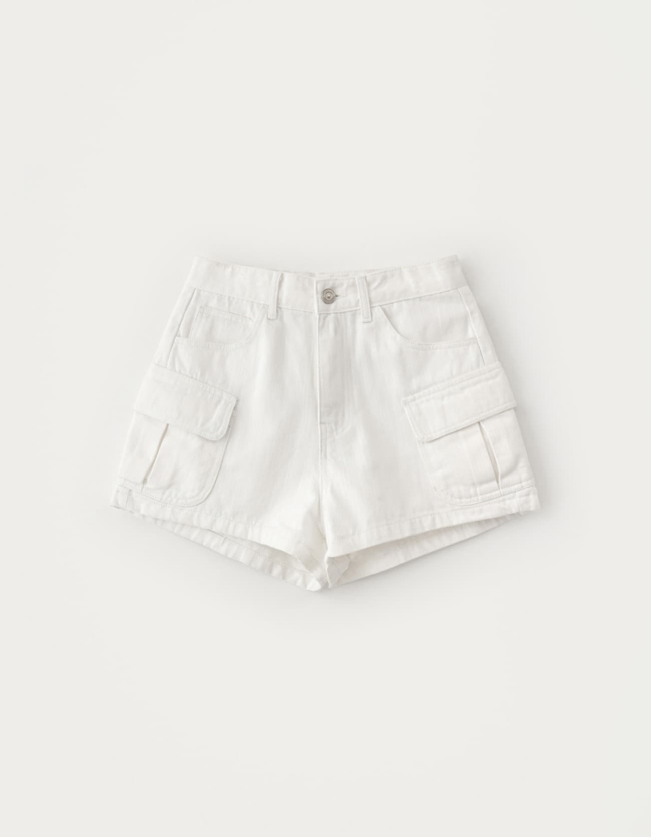 Bask Washed Cargo Shorts - Ivory