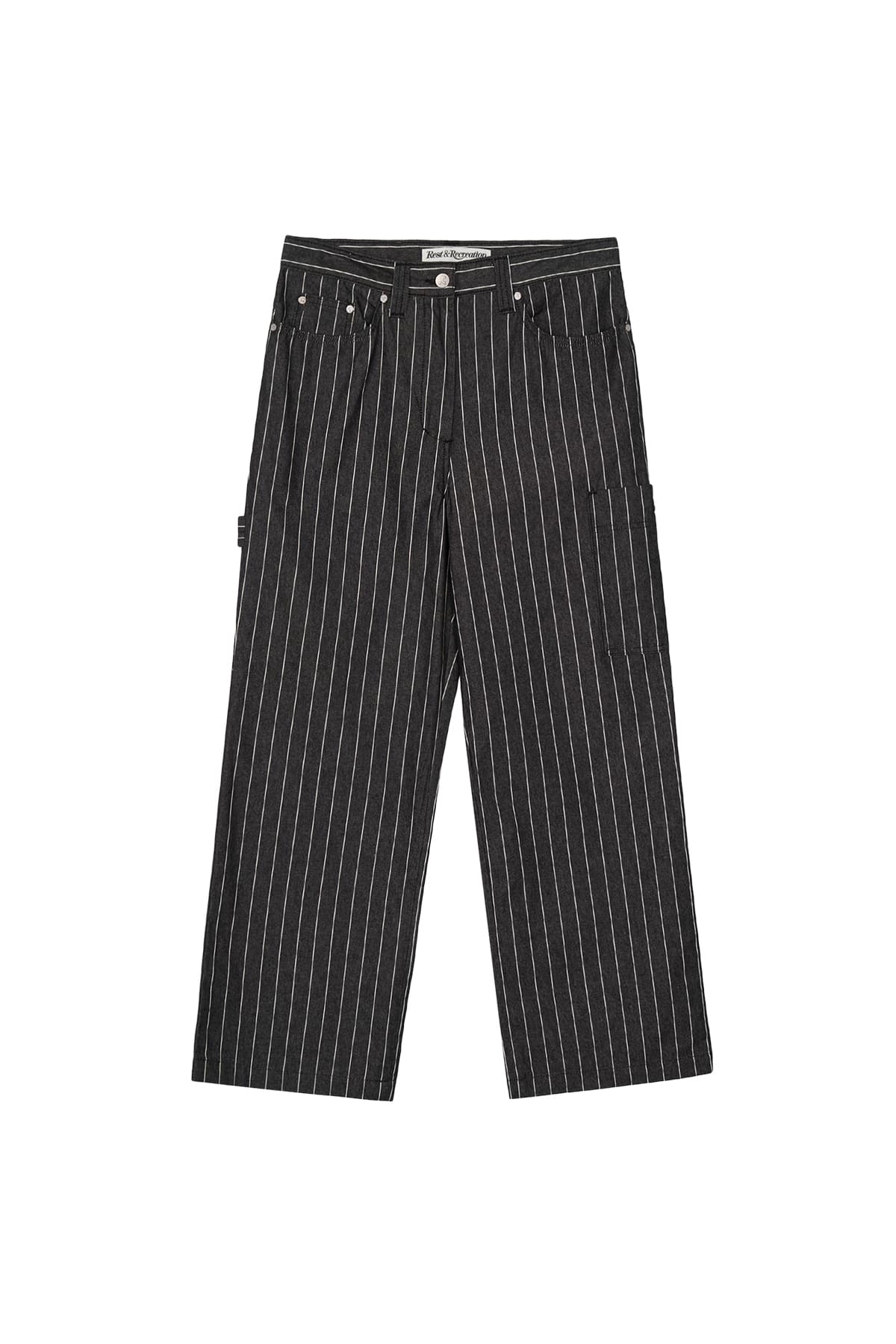 RR STRIPE CARPENTER PANTS - BLACK