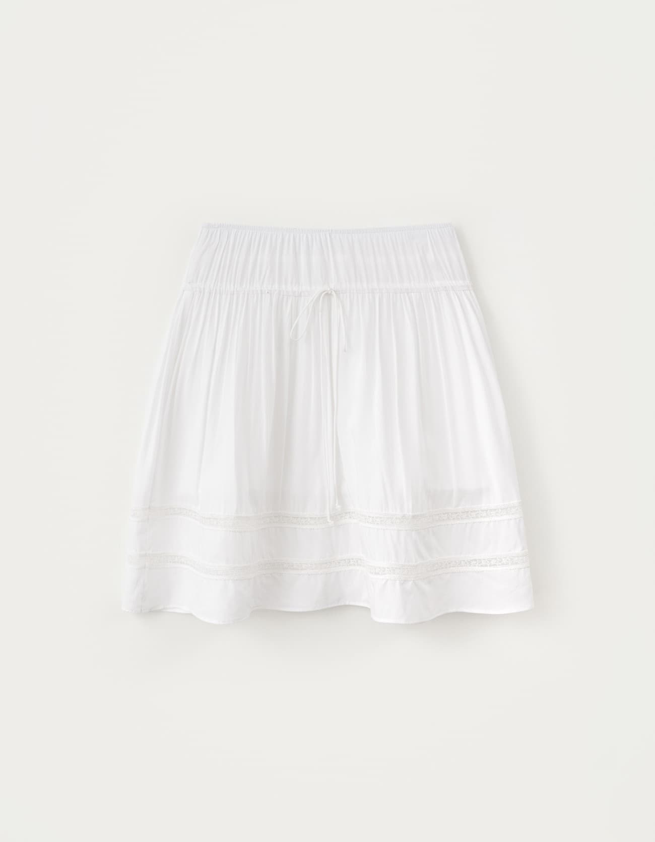 Ivy Shirring Skirt - Ivory