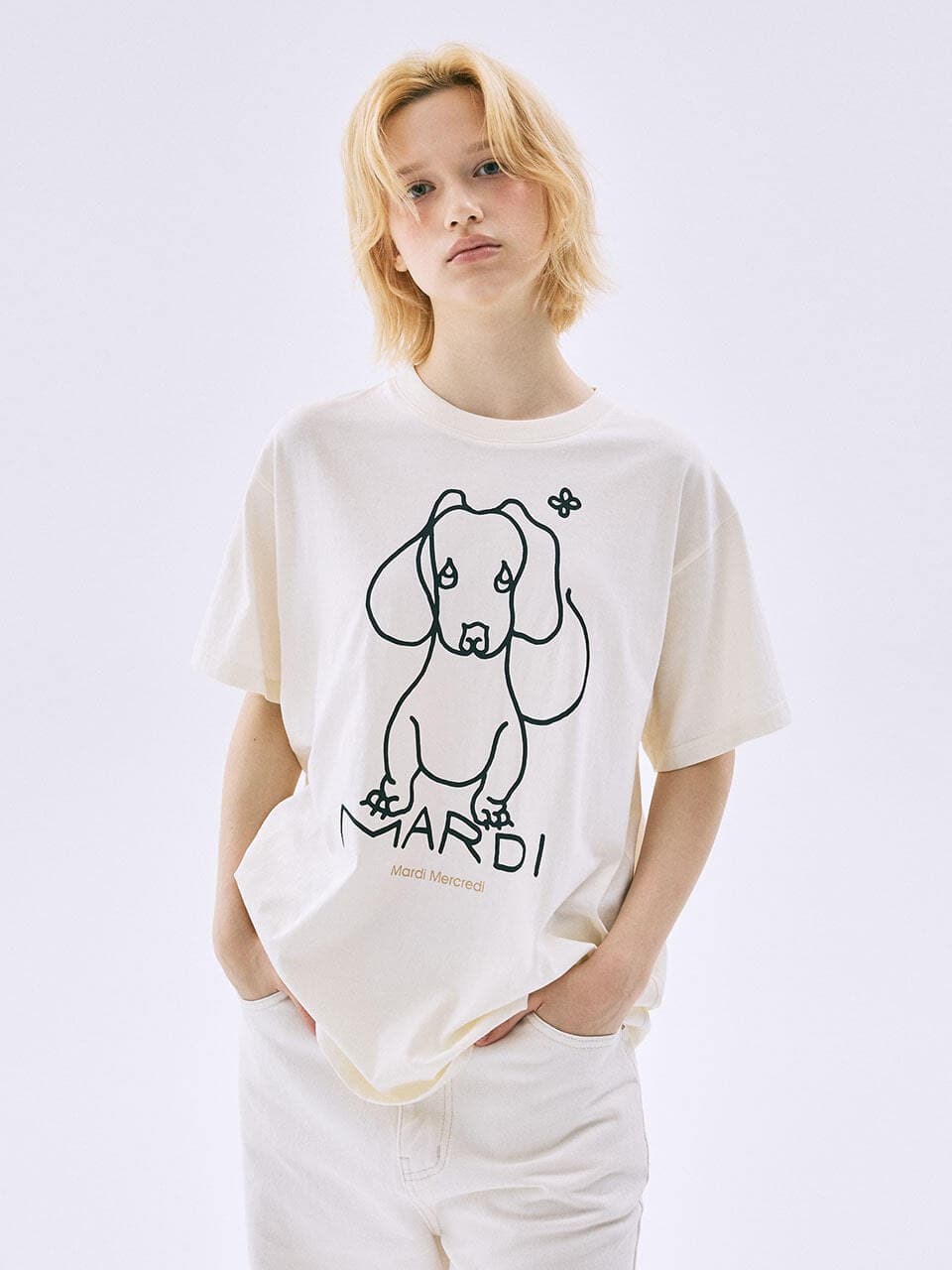 TSHIRT DDANJI CH.02_CREAM BLACK