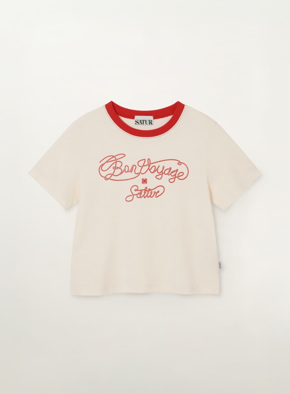 (W) New Bon Voyage Graphic T-Shirt - Cream