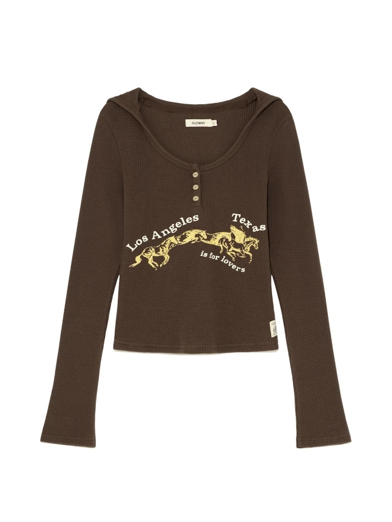 TEXAS WAFFLE LONG SLEEVE (BROWN)