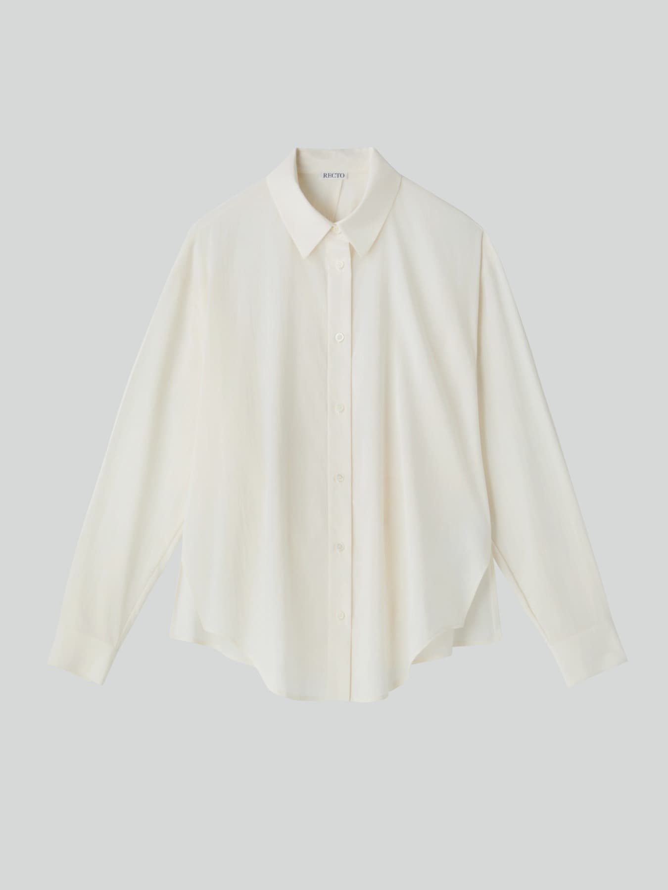 OPEN BACK DRAPED SHIRT (BEAN IVORY)
