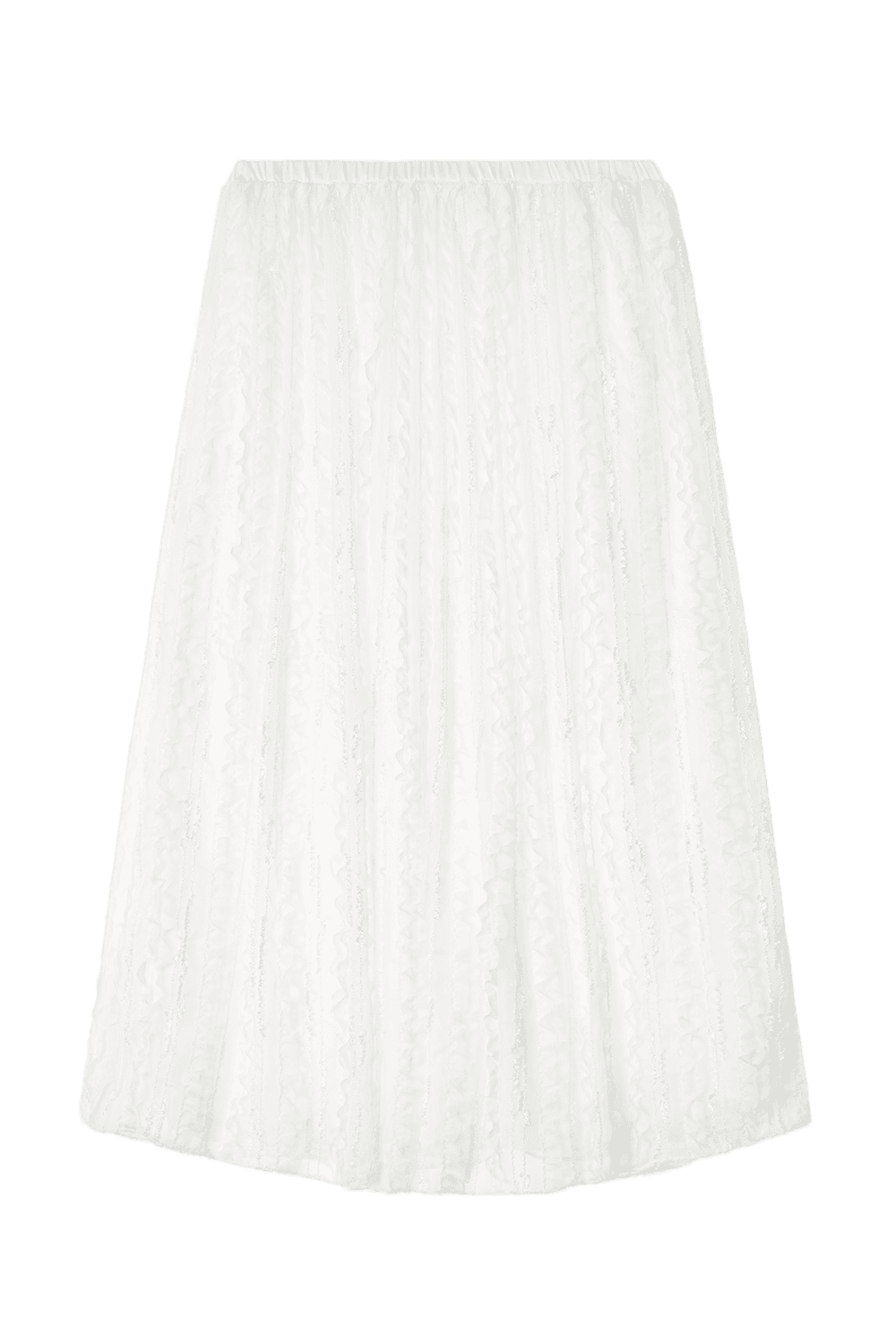 Romantic Lace Maxi Skirt (White)