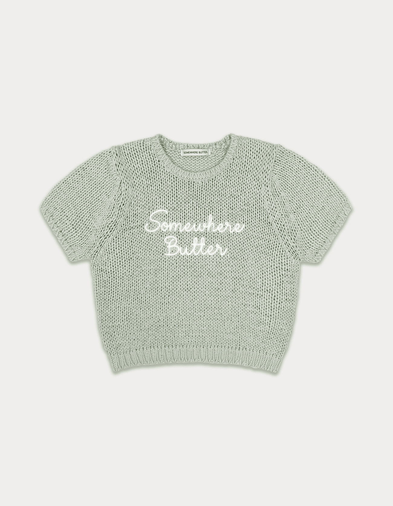 2nd / Letter knit - mint