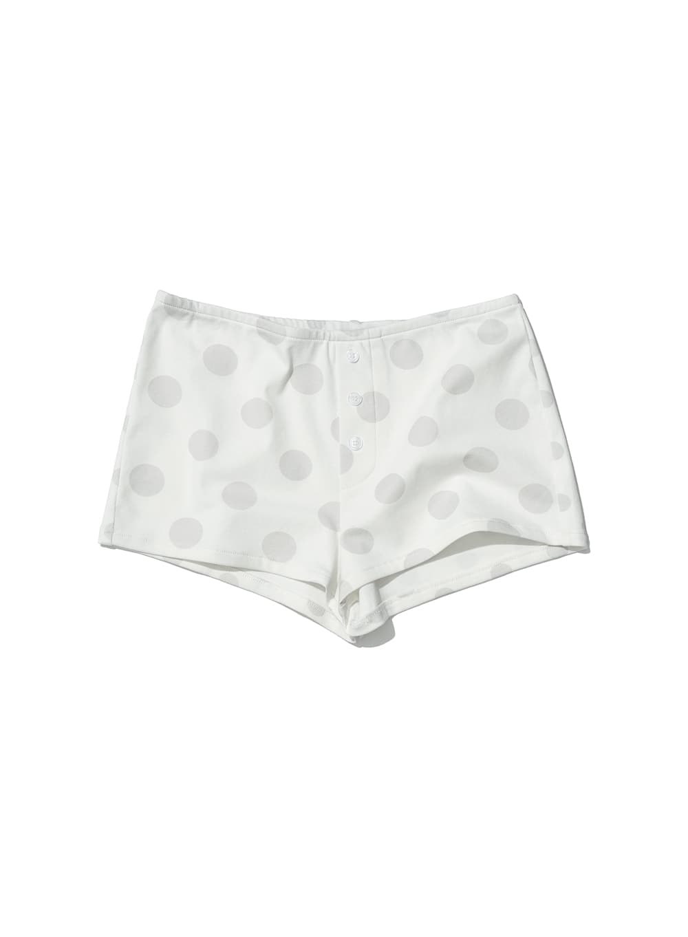 MIX DOT ALL-OVER PRINTED MICRO SHORTS_WHITE
