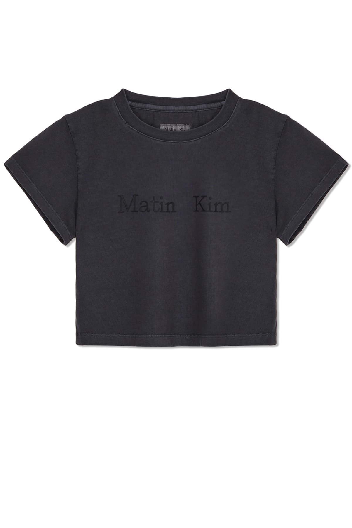 PIGMENT LOGO CROP TOP IN DARK GREY