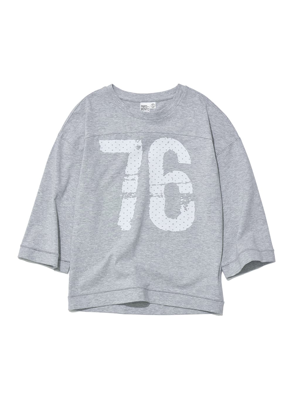 76 PRINTED FOOTBALL TEE_MELANGE