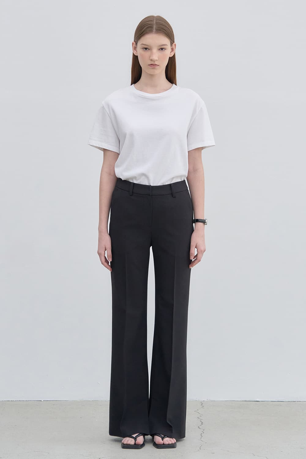 Semi-wide pant Black [N6SPT02]