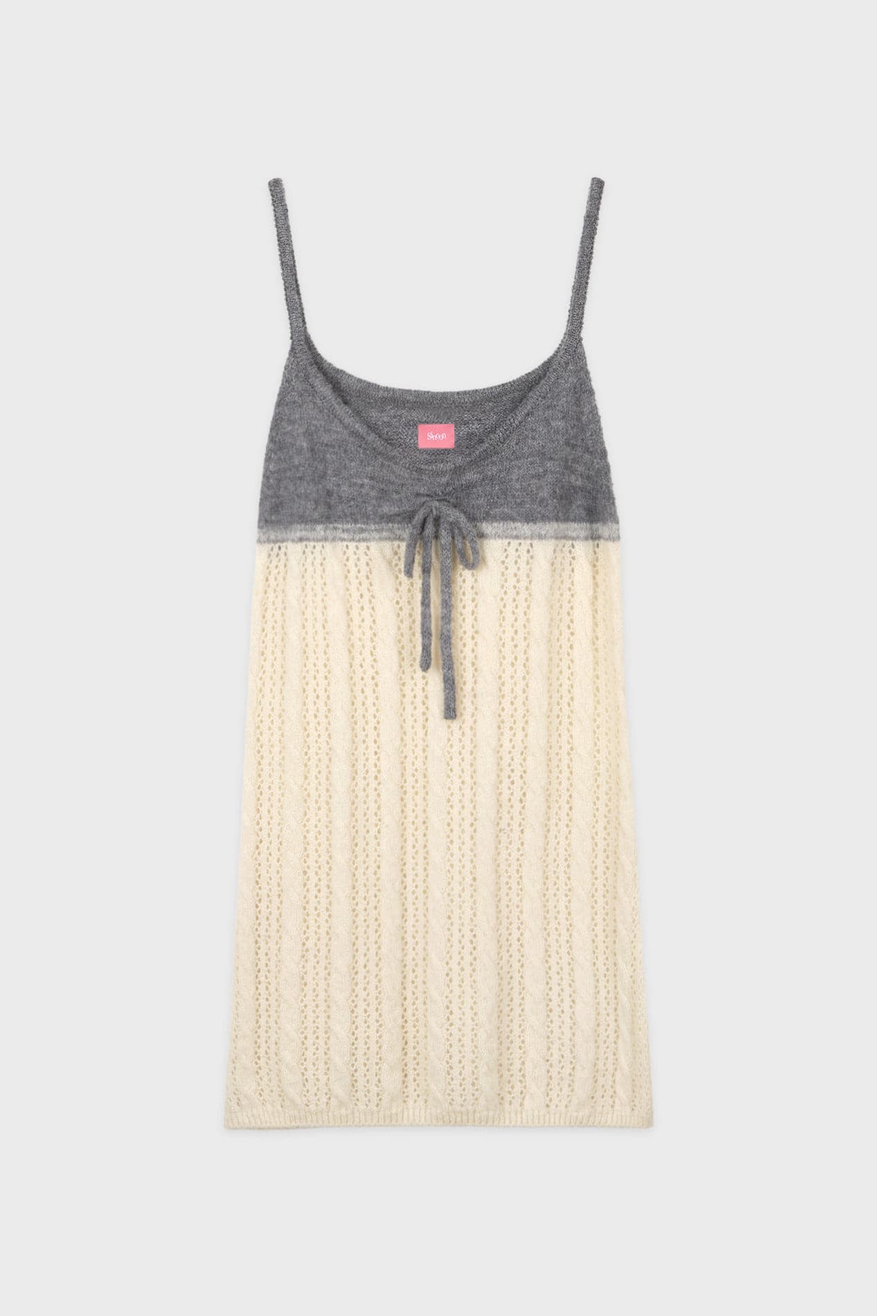 Ribbon Cable Knit One-Piece (Melange Grey)