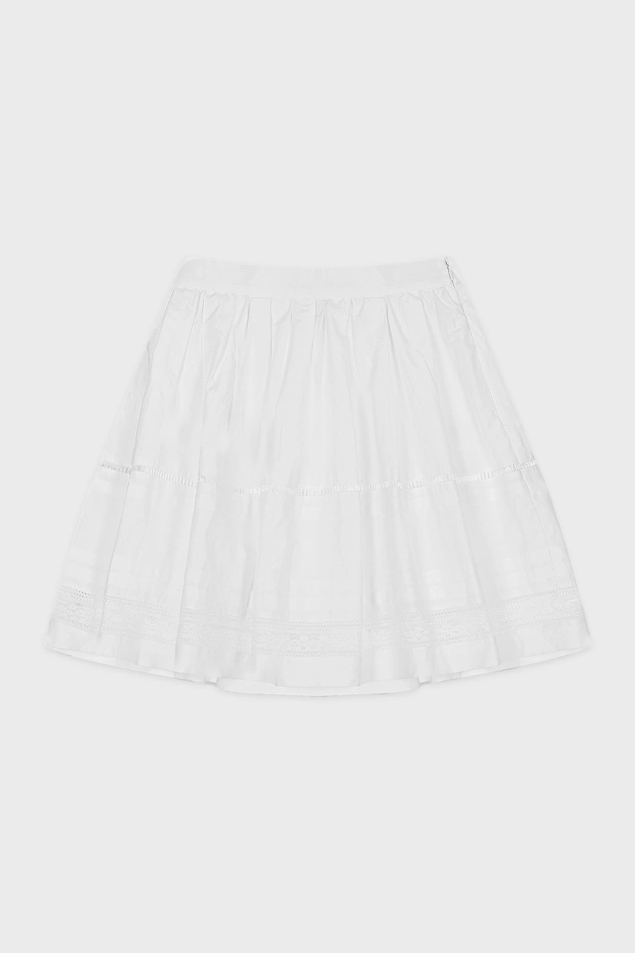 Lace Flared Skirt (White)