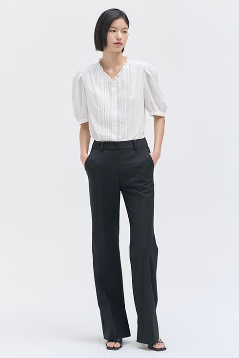 25SN semi-wide pants [BK]