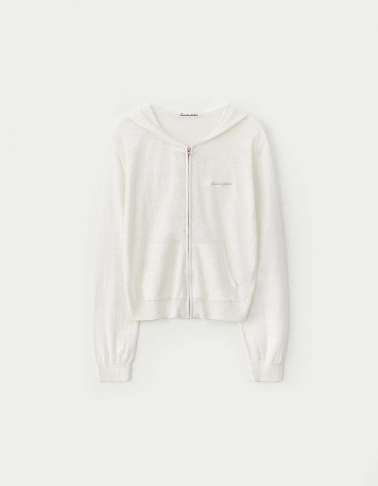 6.26 출고 Mate Knit Zip-Up Hoodie - Ivory