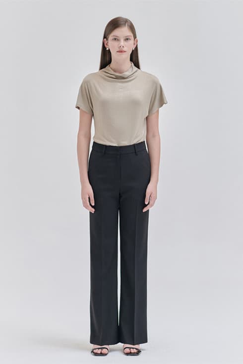 25N summer semi-wide pants [BK]