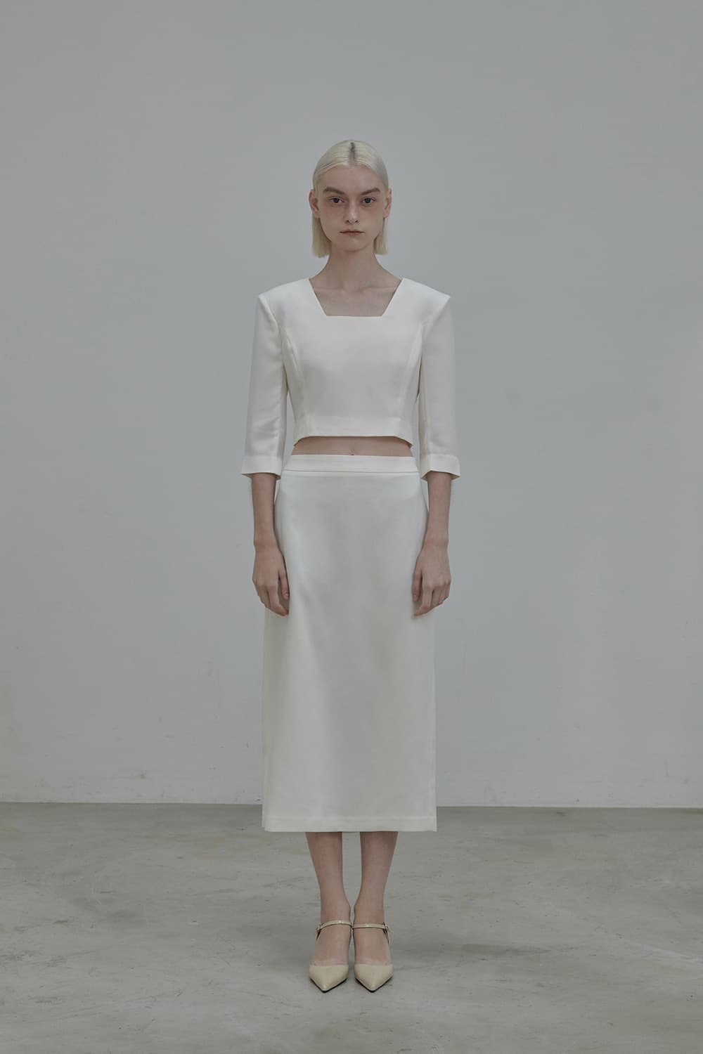 Hourglass Long Skirt - Ivory