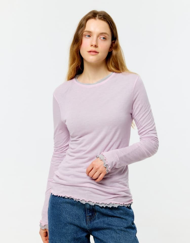 layered t-shirt - light violet