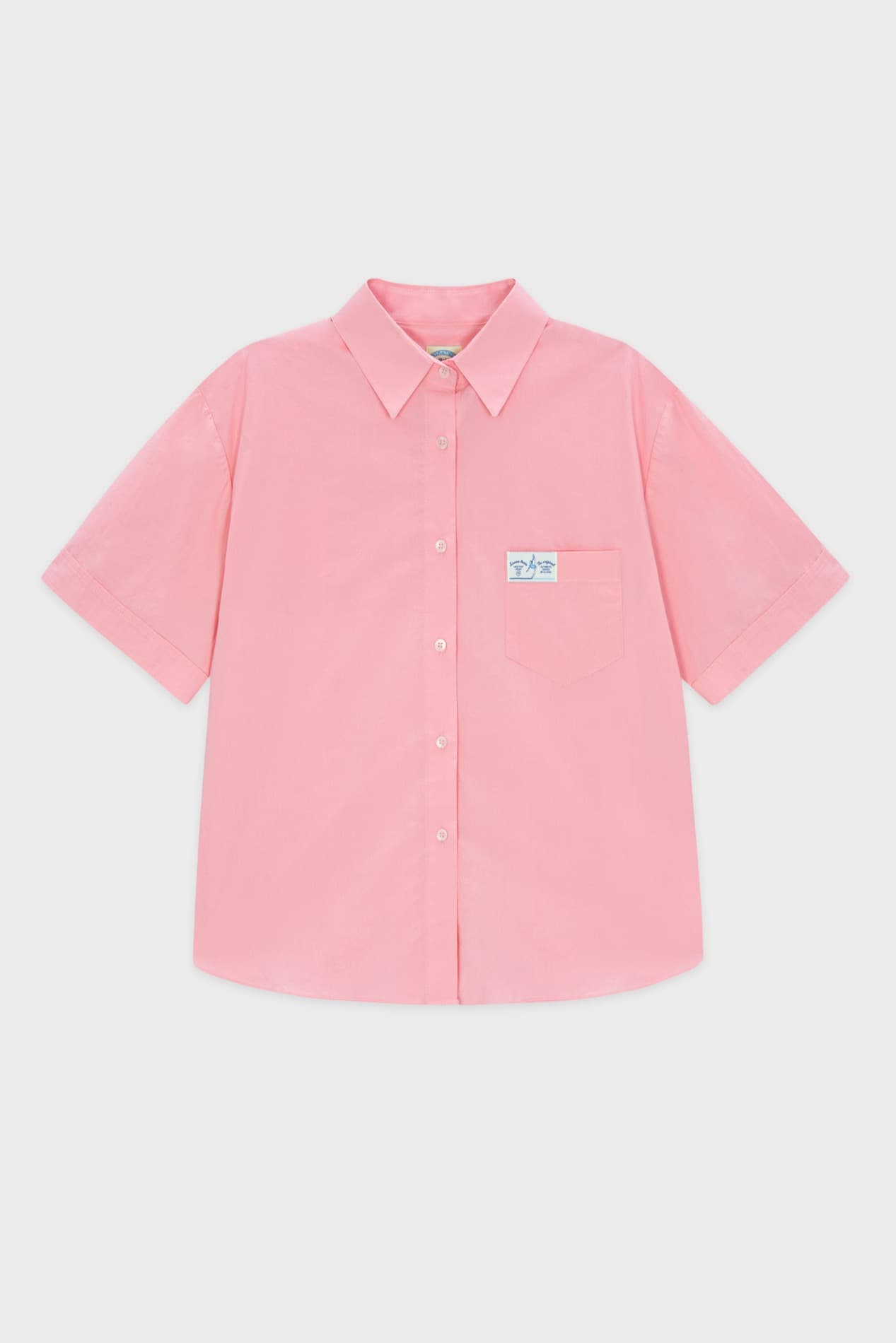 Half Sleeve Cotton Shirt (Pink)