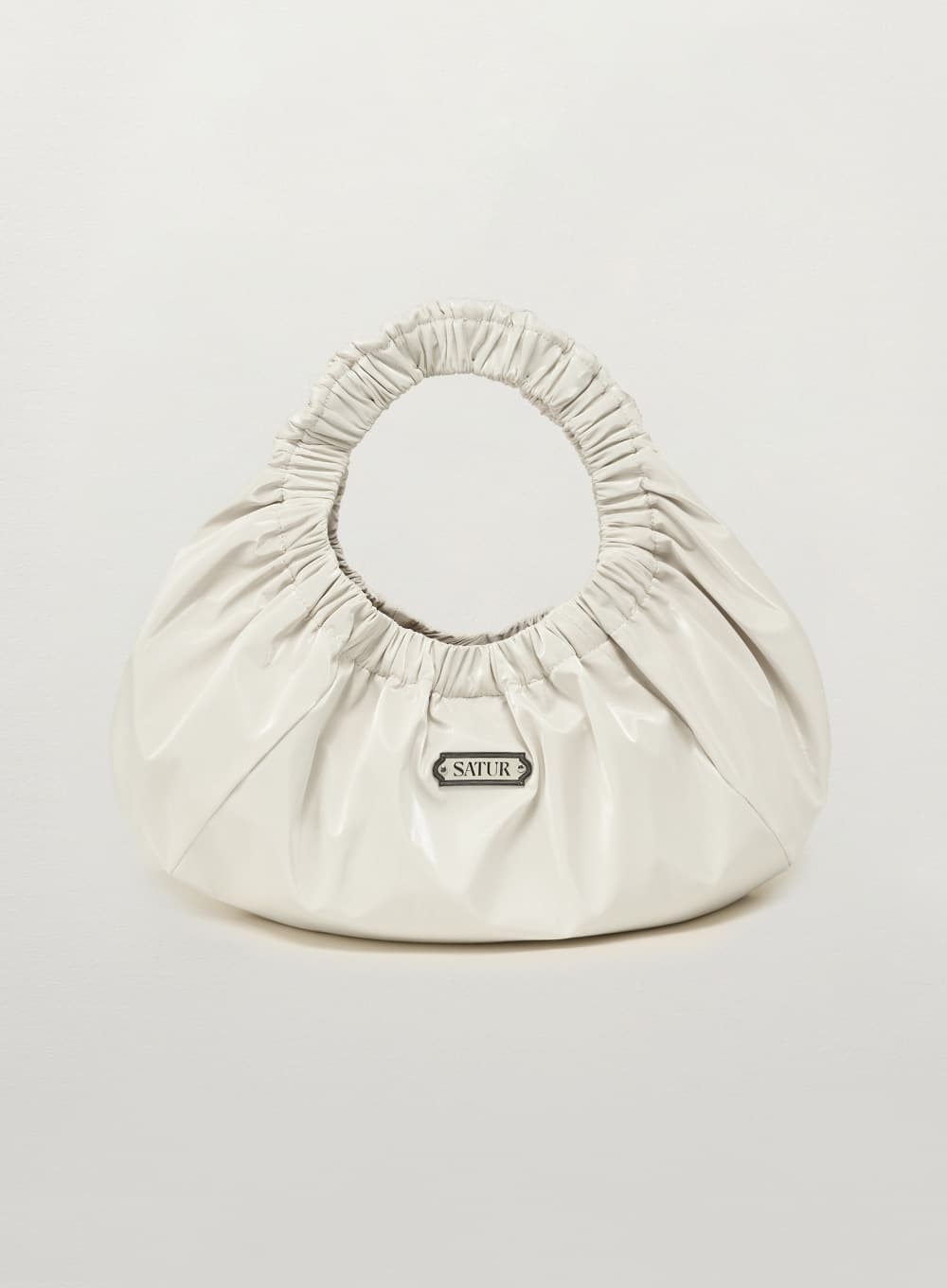 Scrunchie Medium Shoulder Bag - Cream