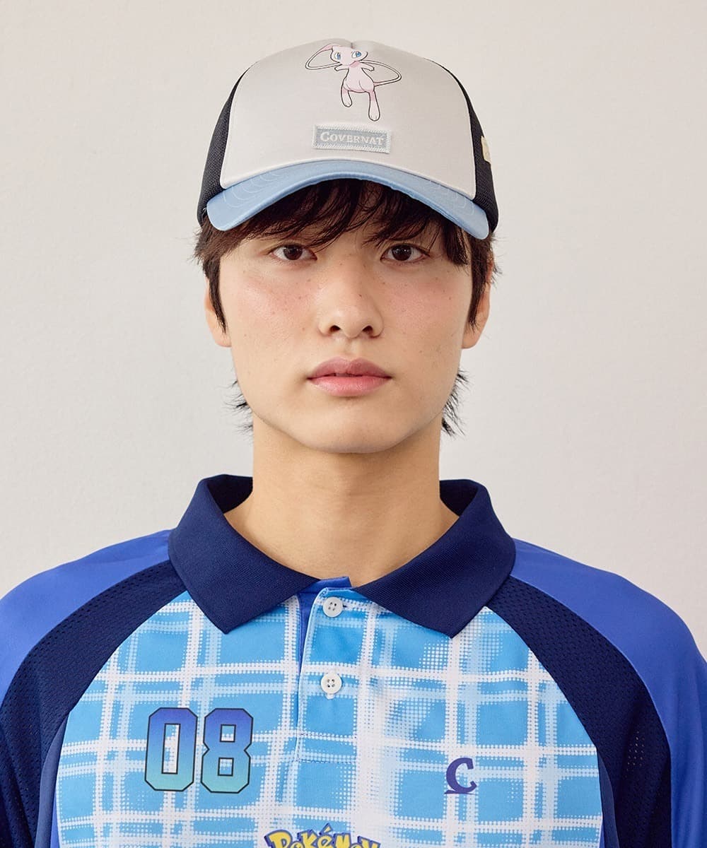 포켓몬 스핀 사틴 트러커 캡 Blue
