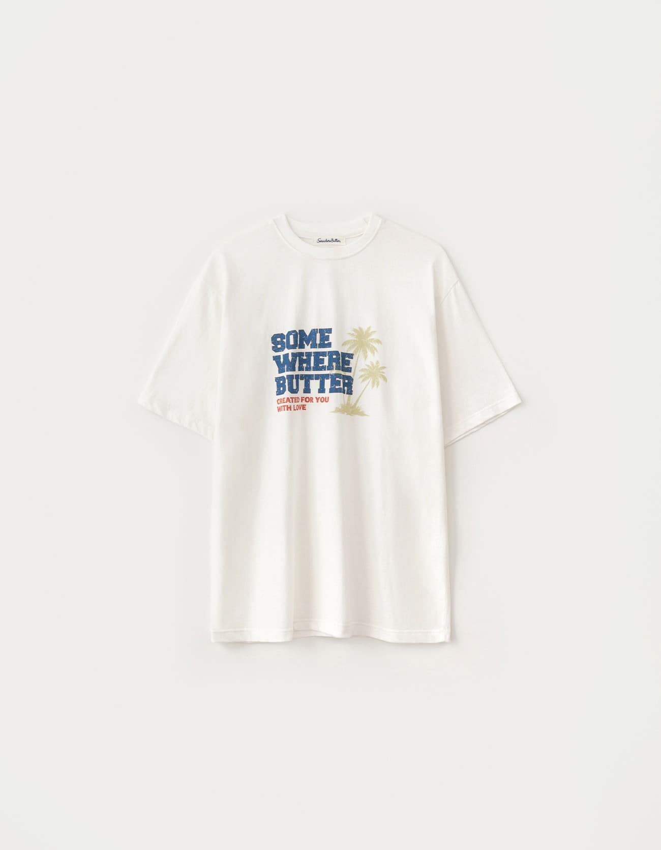 Palm Tree Logo Over-Fit Top - Ivory