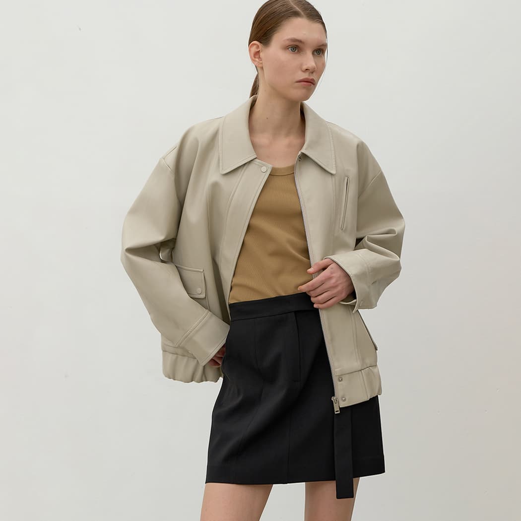 (Z-SK-4889)ESSENTIAL TODD SET-UP MINI SKIRT