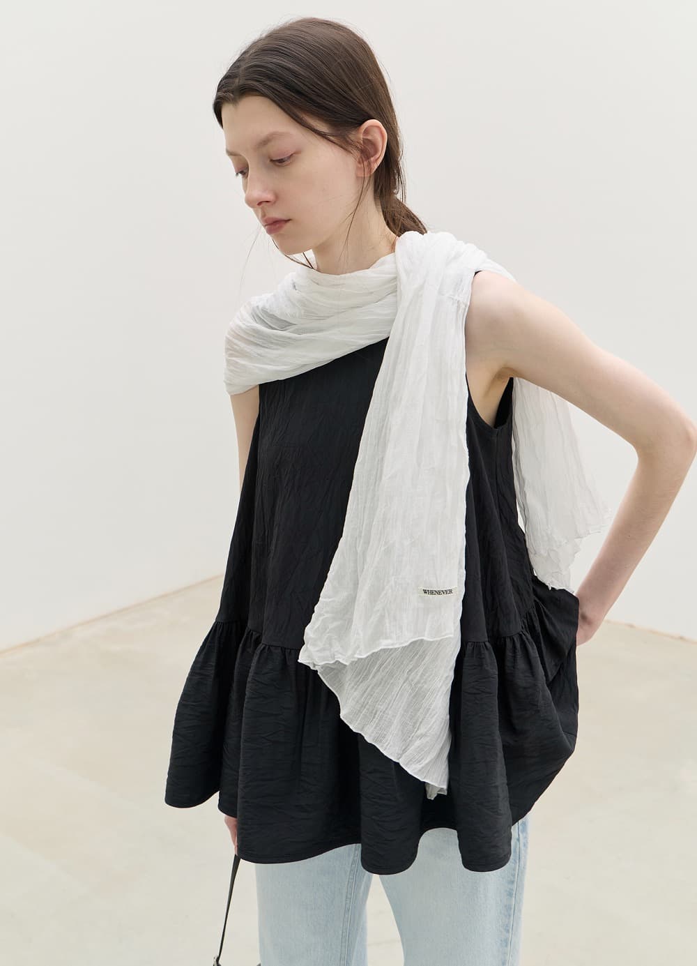 Sheer Cotton Scarf - Off White