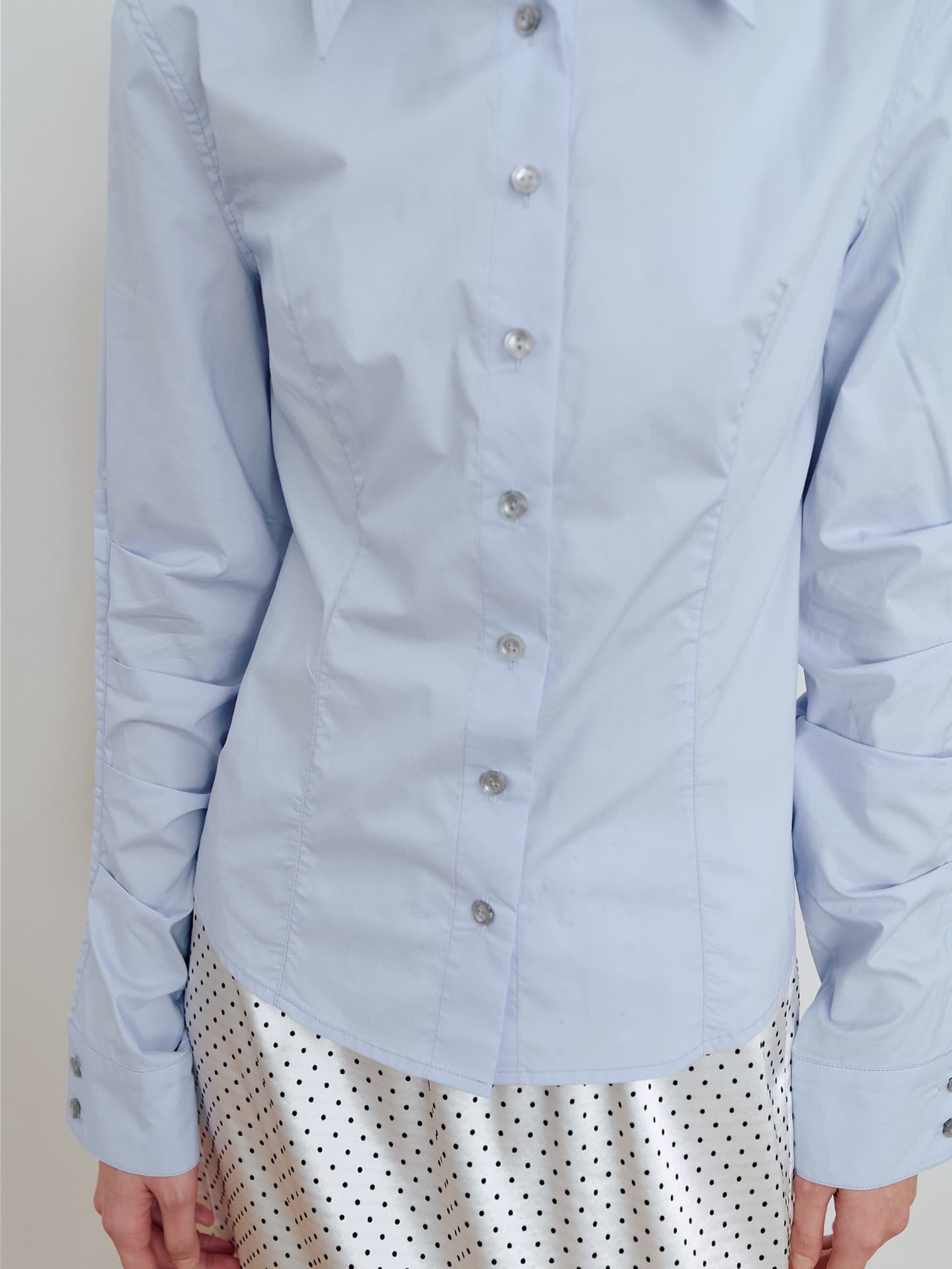 PIN-TUCK SHIRT_SKY