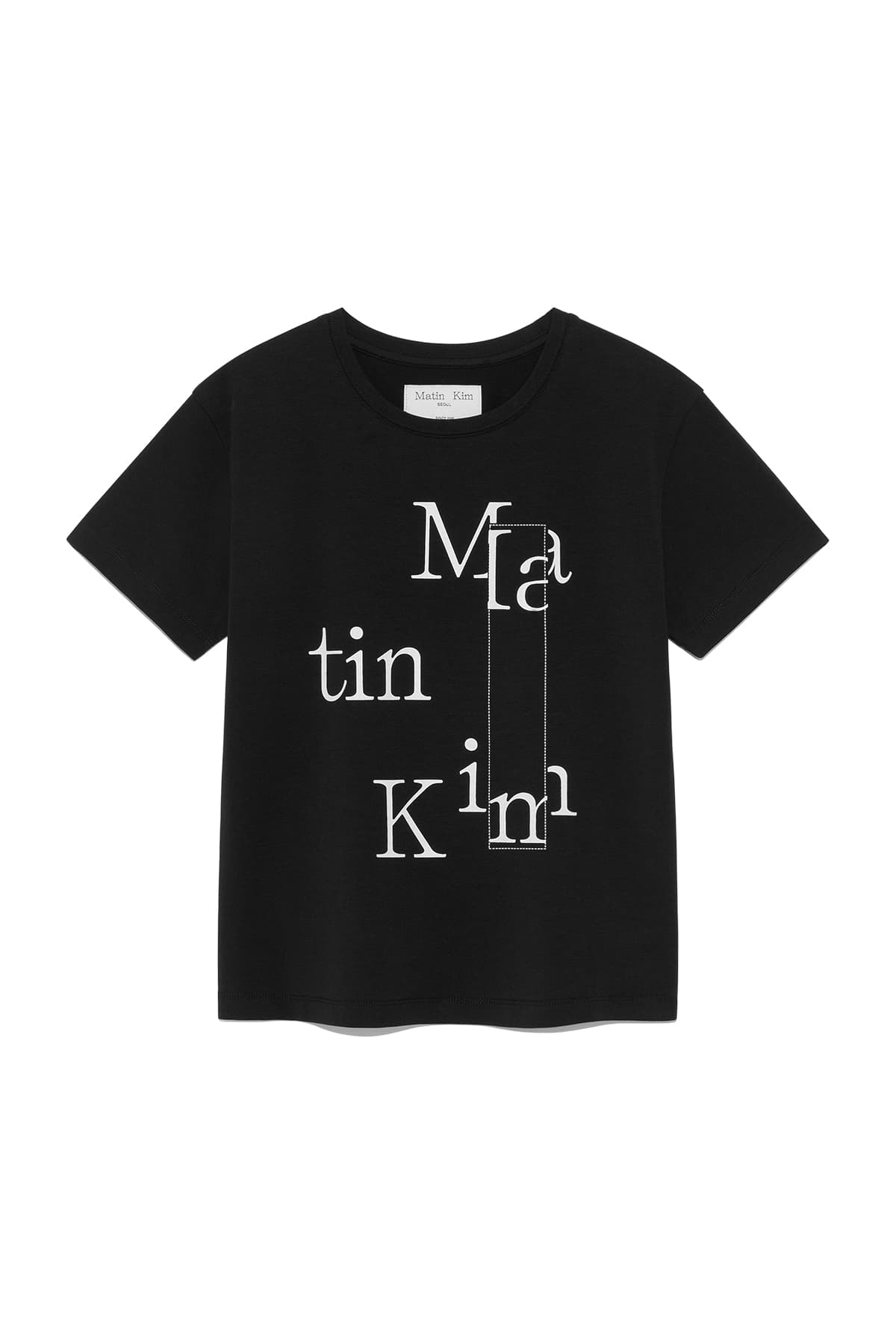 PATCHWORK GRAPHIC PRINTING LOGO TOP IN BLACK
