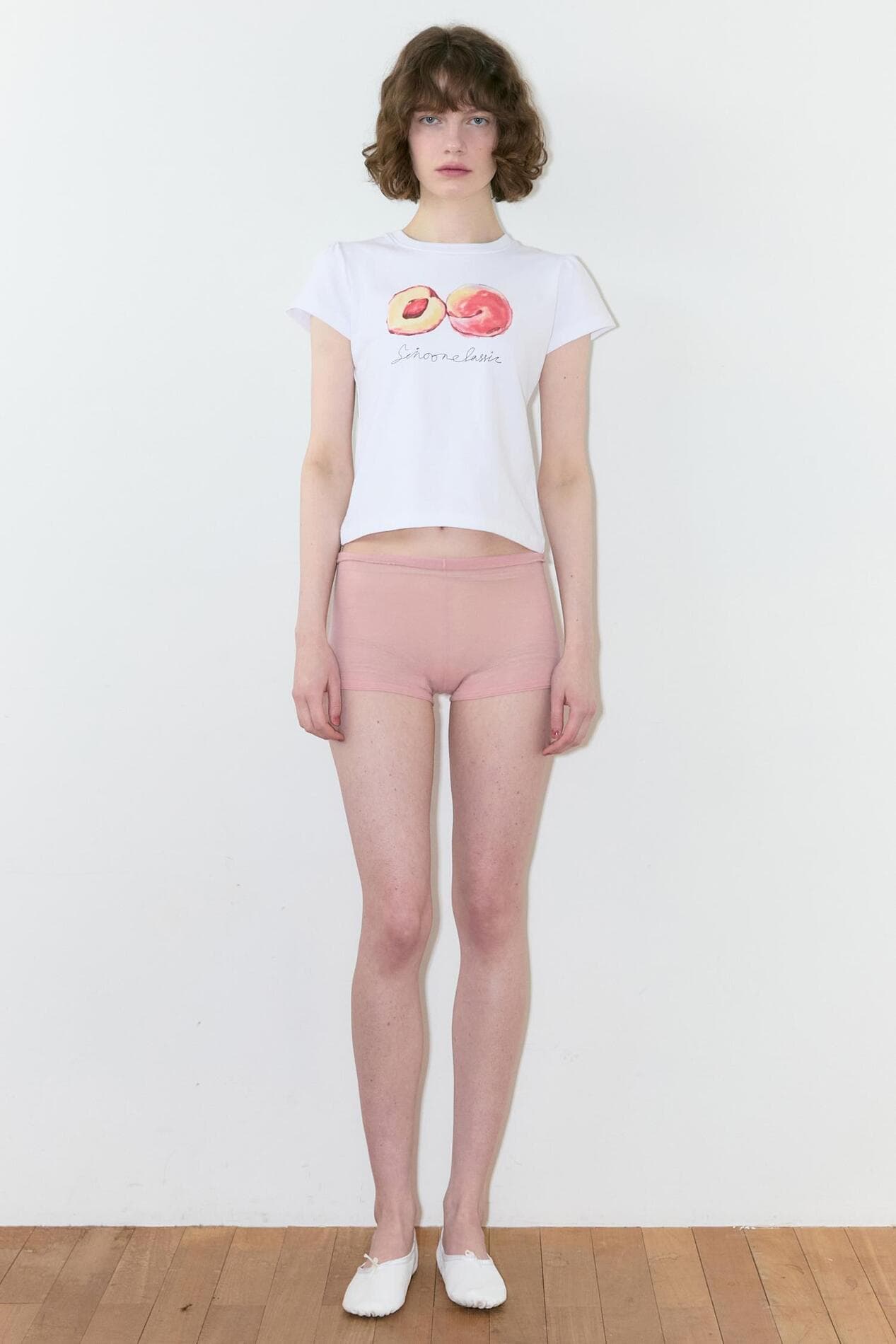 Peach Puff T-Shirt (White)